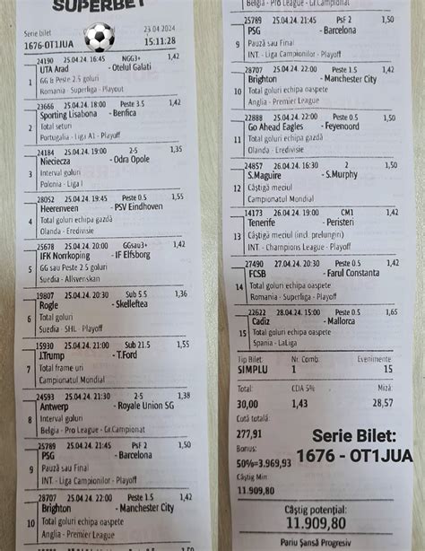 Biletul zilei cota 10+ ️25 Aprilie 2024 .